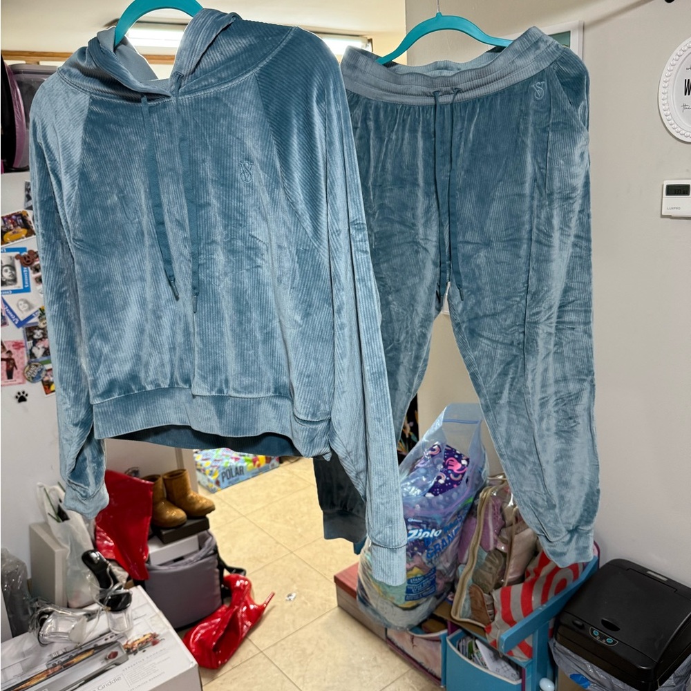 Victoria's Secret sage Velour Set